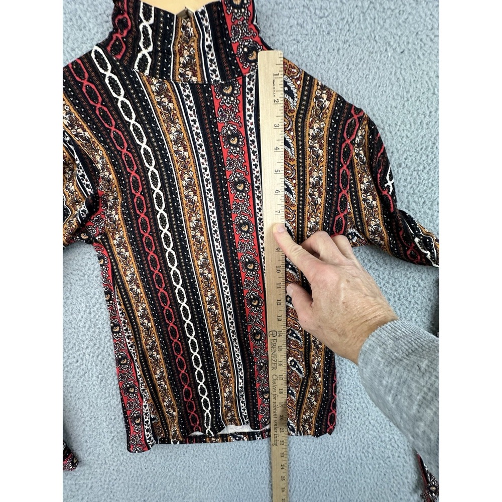 Free People Multicolor Striped Paisley Mock Neck Tunic - Picture 10 of 11